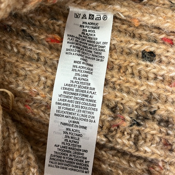 French Connection Natalya Ribbed Sweater Camel Multicolor - Picture 8 of 11